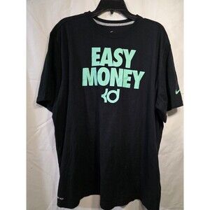 Nike KD Easy Money Dri FIT Graphic T Shirt XXL Black Crew Athletic